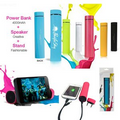 3-in-1 Power Bank, Speaker, 4000mAh and Cell Stand